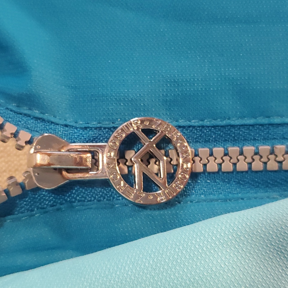 ZeroXposur Coat Blue Hooded White Trim Longer Ski Winter Size L - Picture 4 of 14